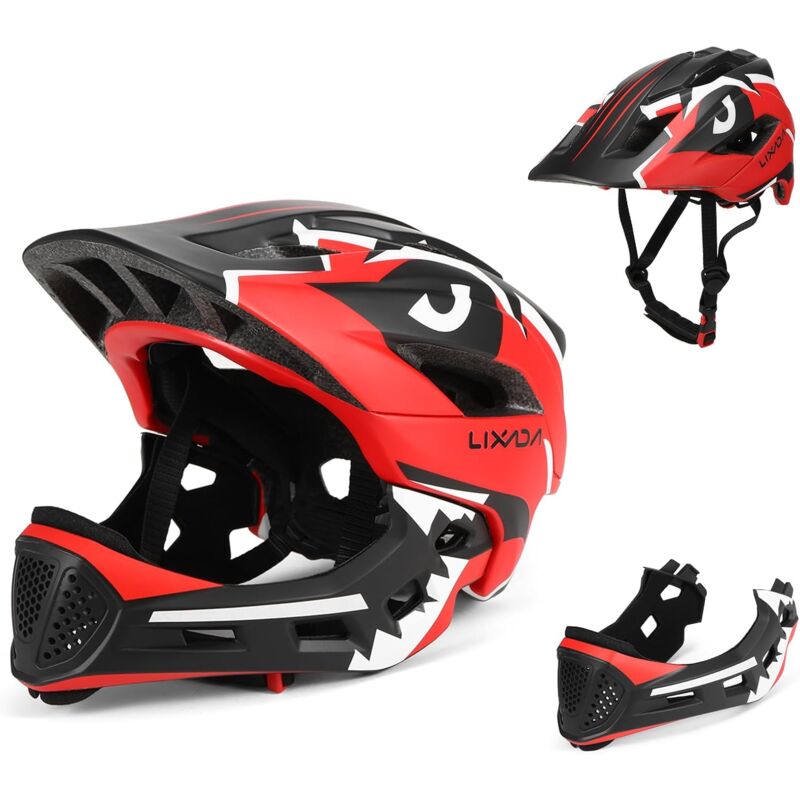 foto del prodotto caschi da bici per bambini casco integrale staccabile casco di sicurezza sportivo per ciclismo skateboard pattinaggio a rotelle pattinaggio in linea