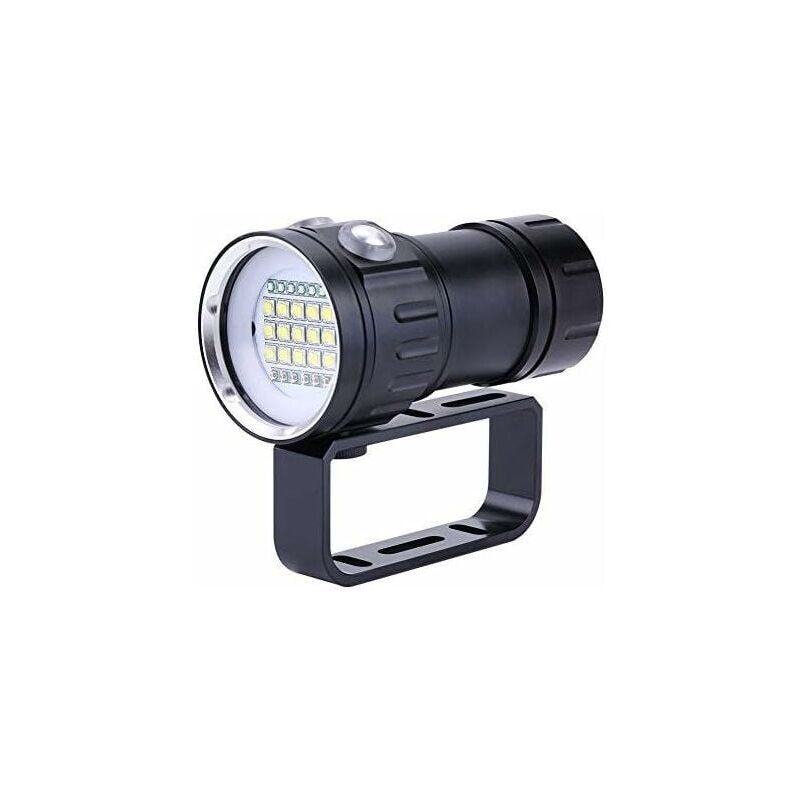 foto del prodotto ipx8 impermeabile 18000lm 80m luce subacquea torcia subacquea per fotografia e video