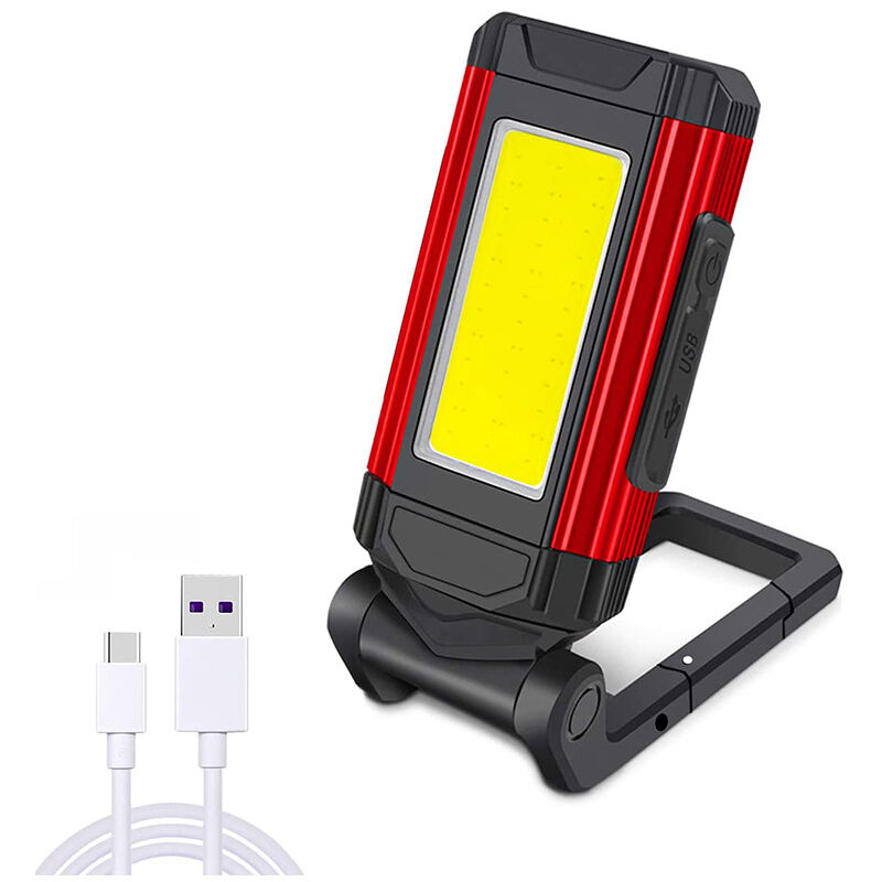 foto del prodotto potente lampada da lavoro ricaricabile, lampada da lavoro a led per officina con base magnetica, torcia con ipx6 impermeabile, lampada meccanica a 7