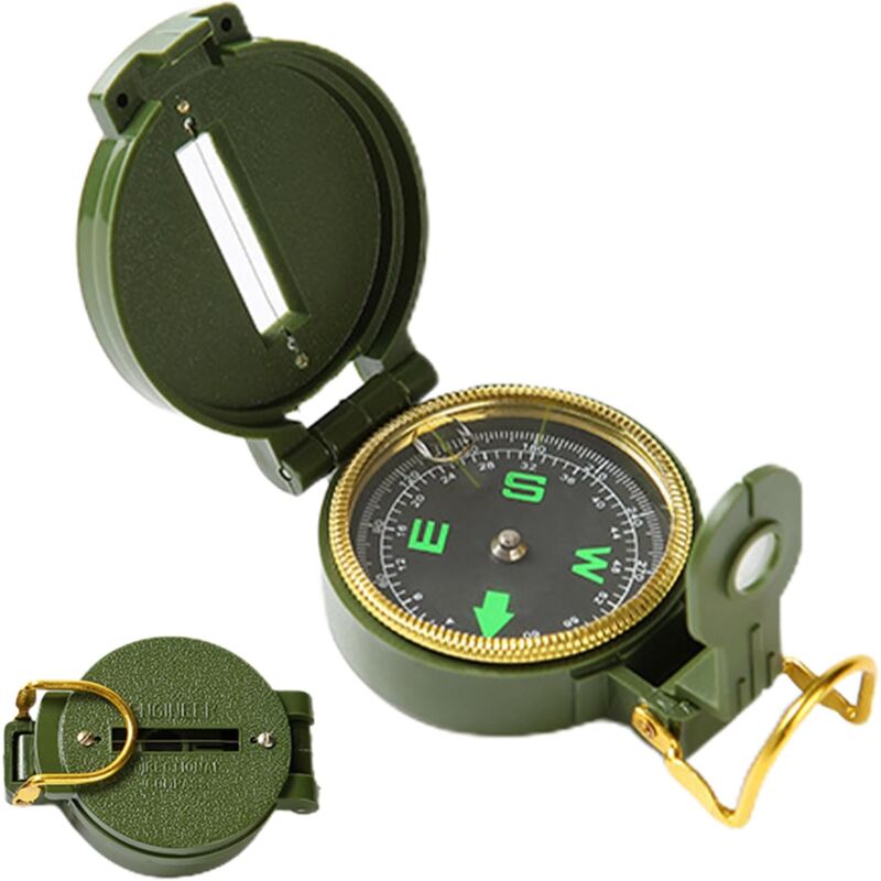 foto del prodotto pcs bussola multifunzionale impermeabile professionale, bussola militare, bussola multifunzionale militare, bussola da escursionismo, per navigazione
