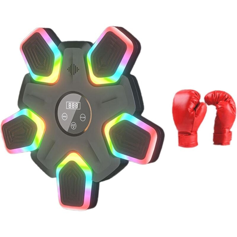 foto del prodotto macchina da boxe musicale intelligente punch pad kickboxing macchina per allenamento sportivo illuminata musica elettronica bersaglio da parete