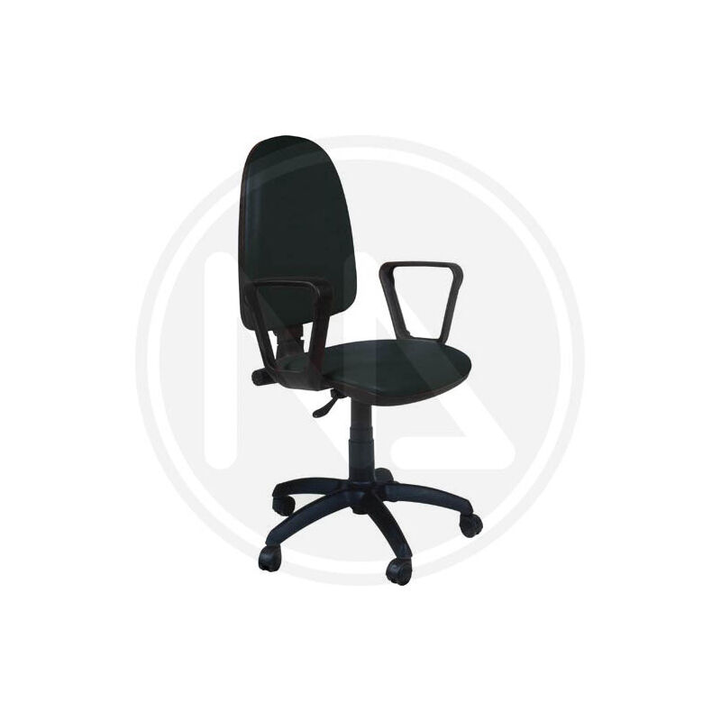 foto del prodotto tuttacasa sedia da ufficio thema pelle ignifuga nero cm. 60x55x110h
