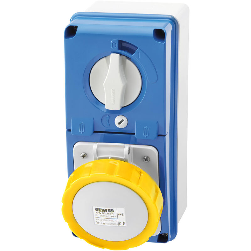foto del prodotto gewiss gw66236n presa energia giallo