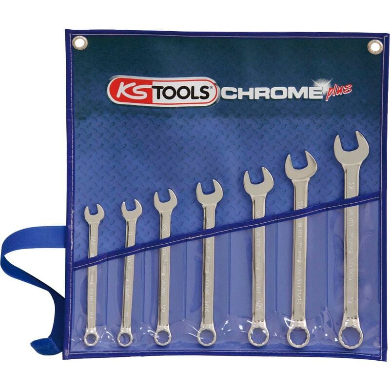 immagine 0 del prodotto kstools serie di chiavi combinate chromeplus inclinate,7pz.3 8 3 4 