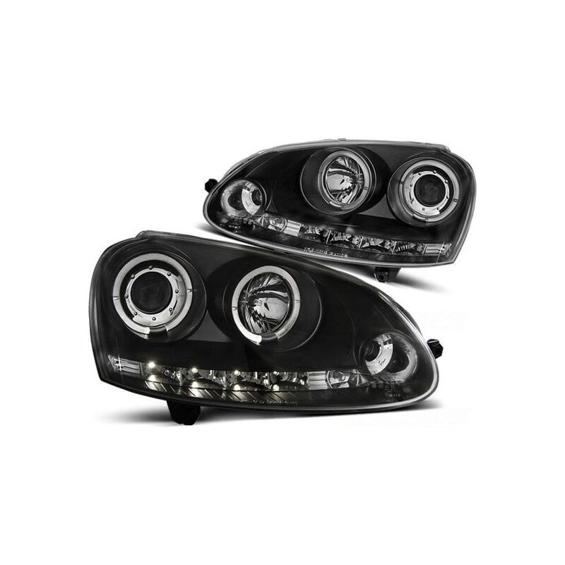 foto del prodotto viking choice cerchioni fari dual halo vw golf 5 10 03 09 angel eyes black