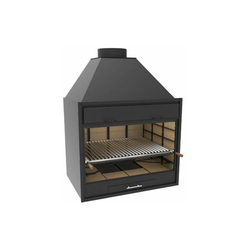 foto del prodotto barbecue bbqgrande formato a carbonella e legna 90 cm
