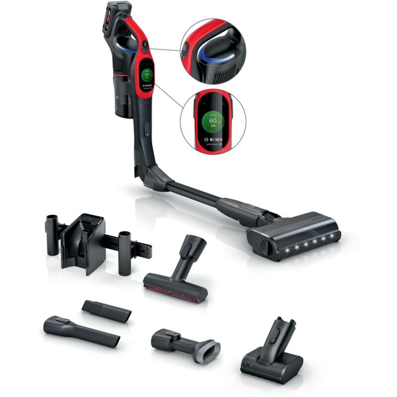 foto del prodotto bosch bcs1041pet scopa elettrica, unlimited 10 proanimal, rosso. tipo di prodotto aspirapolvere elettrica, tipo di contenitore della polvere 