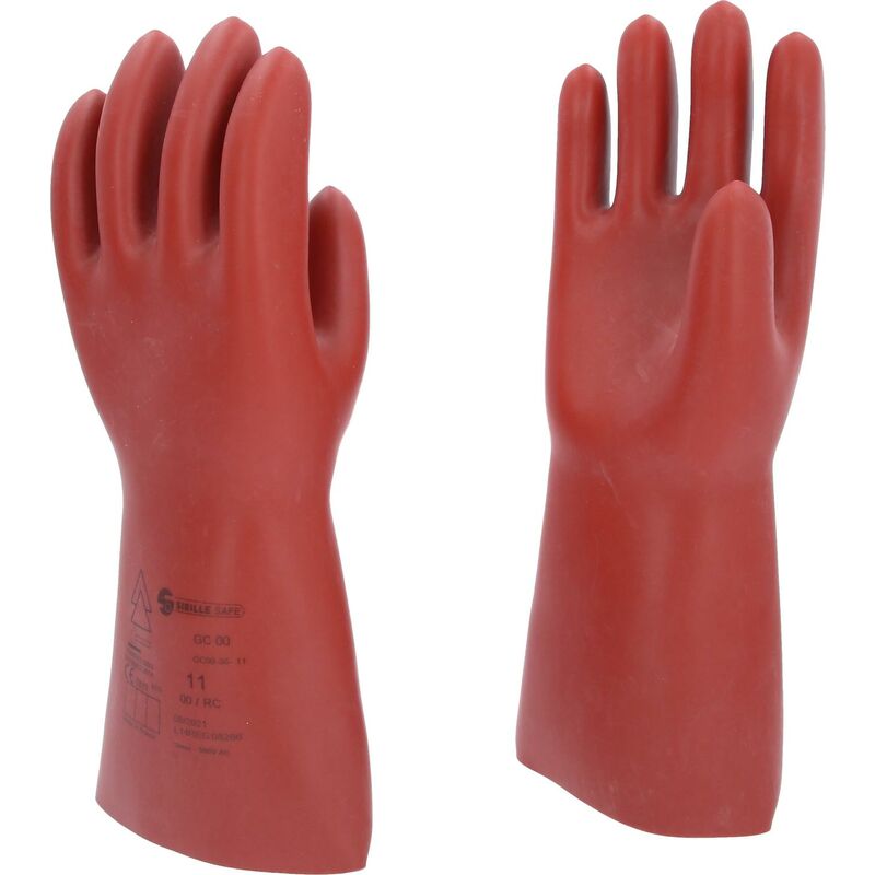 foto del prodotto guanto di protezione da elettricista con protezione meccanica, taglia 11, classe 00, rosso