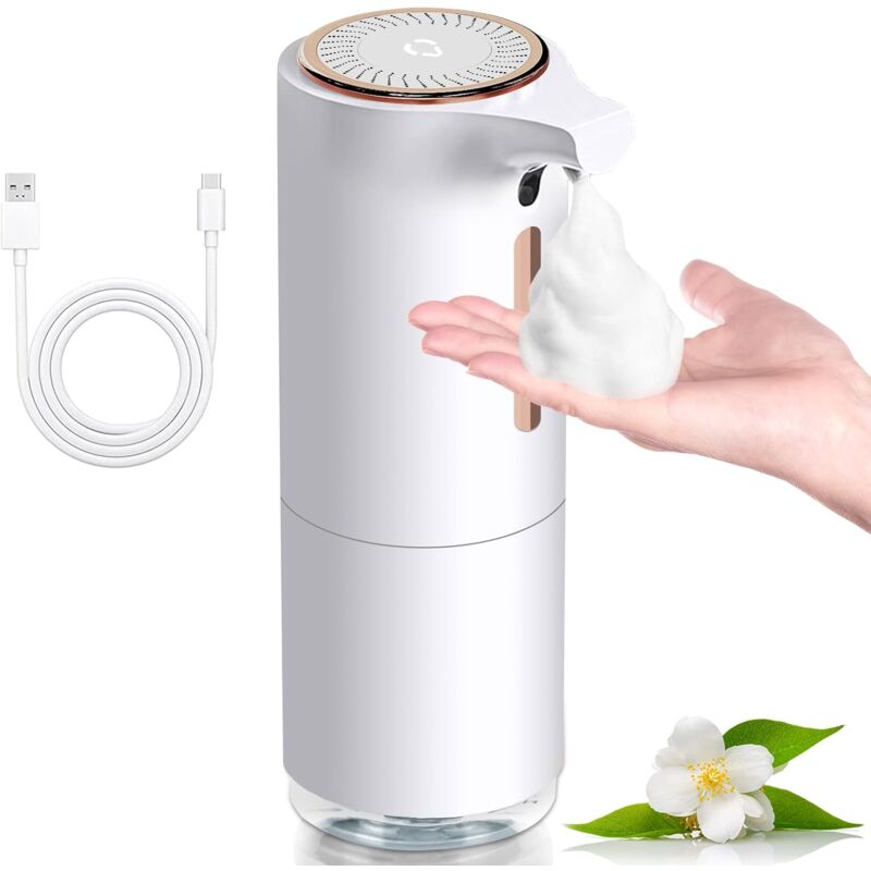 immagine 0 del prodotto distributore automatico di sapone ricaricabile da 10 once 30 ml, pompa per sapone in schiuma con sensore senza contatto, mani libere, 3 livelli di