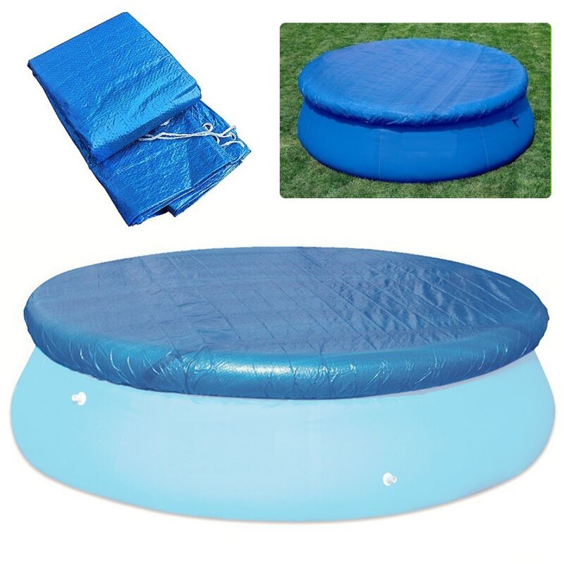 foto del prodotto protezione antipolvere per piscina da 10 piedi, copertura solare per piscina con telaio rotondo, copertura isolante protettiva per piscina gonfiabile