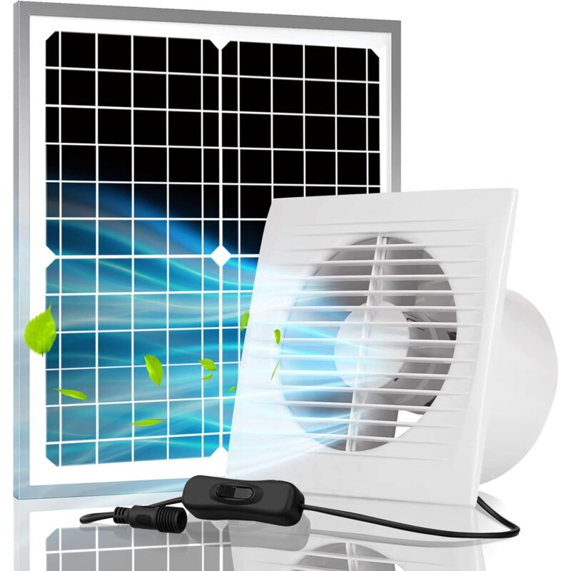 foto del prodotto pro solar ventilatore di scarico, pannello solare da 15 w ventilatore di scarico ad alta velocit da 6 pollici con dispositivo di prevenzione del