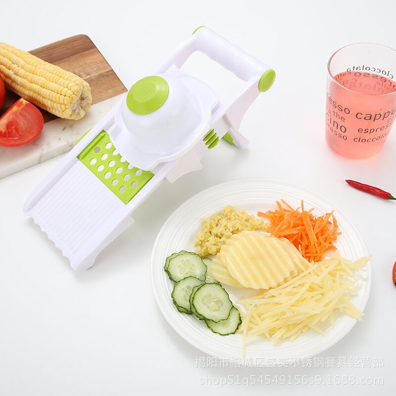 foto del prodotto tagliaverdure multifunzionale da cucina, grattugia veloce, grattugia per verdure, fette di patate affettate, dispositivo di dio
