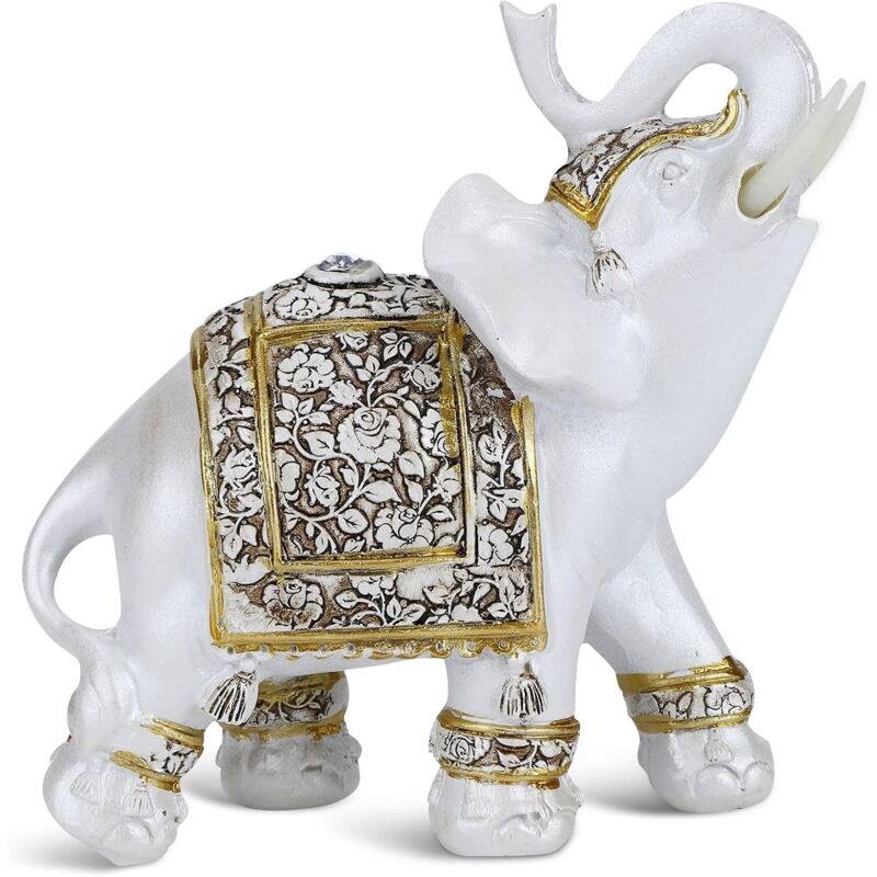 foto del prodotto statua di elefante in resina, statuette di elefante, ornamento decorativo feng shui di elefante per la decorazione della casa