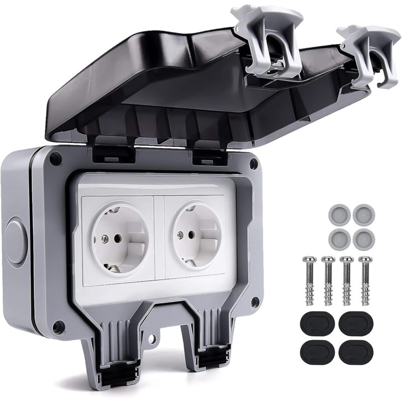 foto del prodotto presa elettrica esterna impermeabile ip66, presa elettrica esterna, resistente alle intemperie, presa elettrica esterna antipolvere, presa elettrica