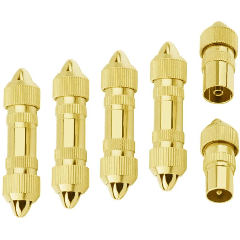 foto del prodotto kit di connettori coassiali per antenna tv da 10 pezzi, connettori per antenna tv maschio e femmina