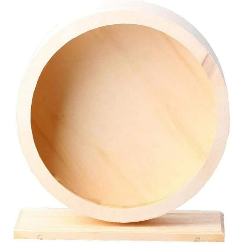 foto del prodotto ruota per criceti, ruota silenziosa per criceti ruota per criceti in legno ruota per gerbilli cincill ruota per piccoli roditori s 