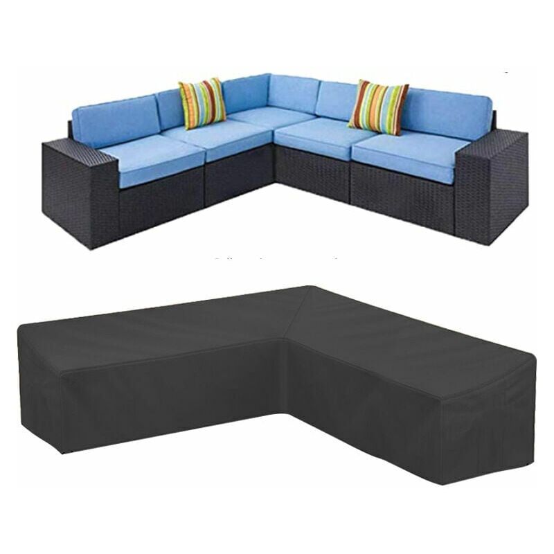 foto del prodotto copridivano angolare da giardino impermeabile 210d oxford antipolvere per mobili da giardino copridivano angolare a forma di l 300 300 98 cm 