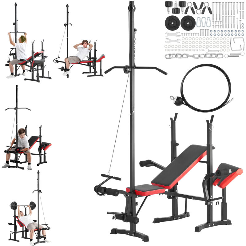 foto del prodotto mophorn panca pesi, 600 libbre, multifunzionale regolabile, panca sit up, panca piana, per palestra domestica, allenamento completo del corpo