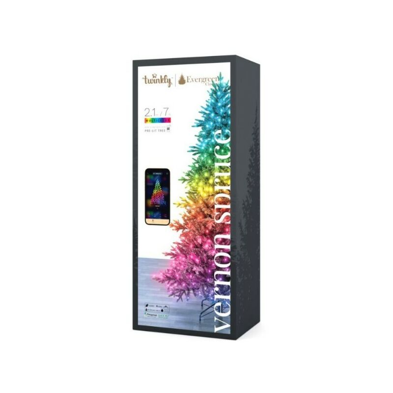 immagine 0 del prodotto twinkly albero pre illuminato vernon spruce 390 led , 2,1 metri, controllabile via app