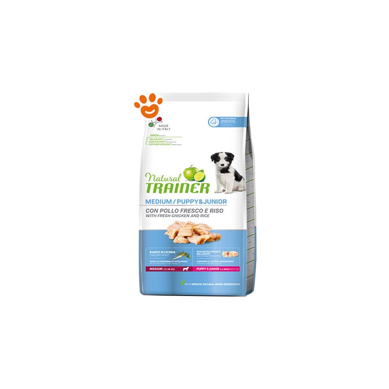 foto del prodotto trainer natural dog puppy junior medium pollo trainer natural dog puppy junior medium pollo sacco da 3 kg