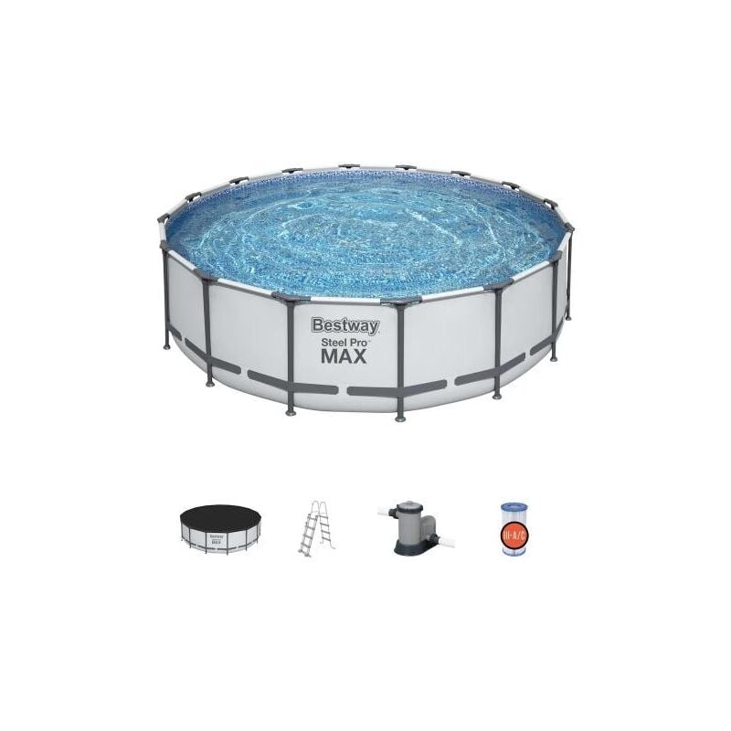 foto del prodotto bestway 5612z piscina fuori terra steel pro max rotonda da 488x122 cm con pompa filtro da 5678 lh