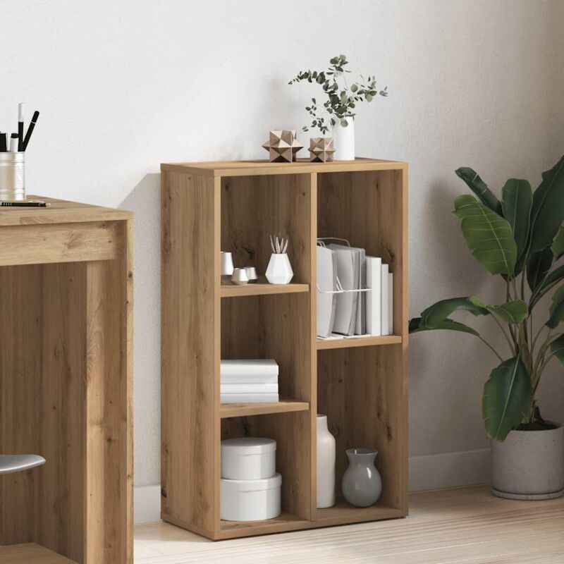 foto del prodotto libreria rovere artigianale 50x25x80 cm in legno multistrato vidaxl