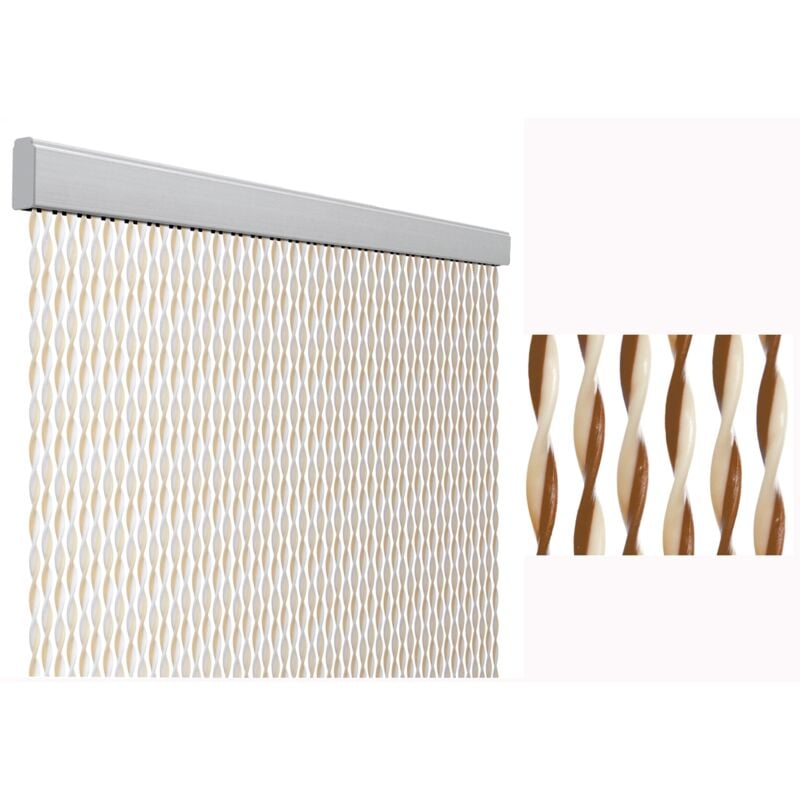 foto del prodotto tenda anti mosche per la casa tenda anti insetti 120 x 230 centimetri tenda protettiva beige e marrone