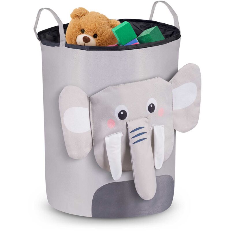 foto del prodotto cestino portagiochi nukido elefante grigio