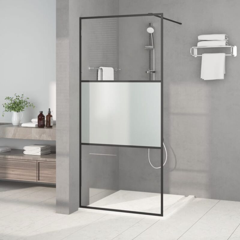 foto del prodotto vidaxl parete doccia walk in 90x195 cm vetro semi smerigliato esg