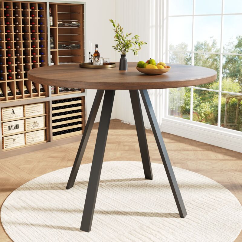 foto del prodotto redom tavolo da pranzo rotondo 80 80 75 cm , tavolo da cucina, tavolino rotondo per 4 persone, adatto per sala da pranzo, soggiorno, gambe del