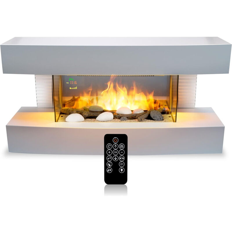 foto del prodotto classic fire caminetto elettrico toronto 2000w stufa elettrica led e telecomando