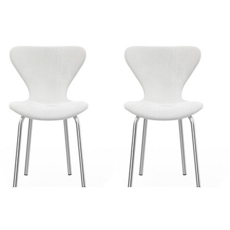 foto del prodotto set di 2 sedie da pranzo, sedie da soggiorno, sedie da cucina, sedie in velluto, mobili imbottiti, 50,5x46x81 cm, bianco