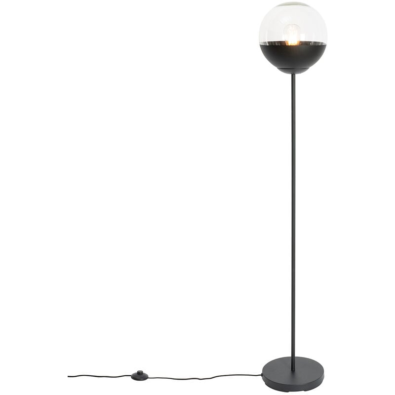 immagine 0 del prodotto lampada da terra eclipse retr vetro,acciaio nero oblungo max. 1 x watt qazqa