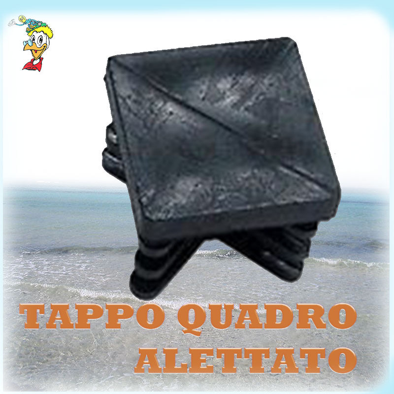 foto del prodotto puntale tappo di protezione alettato quadrato mm. 25x25 pz. 100