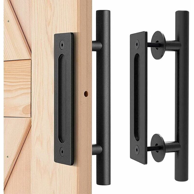 foto del prodotto aiperq maniglia per porta del fienile ymyny, maniglia per porta scorrevole, maniglia per porta del fienile per impieghi gravosi, maniglia di