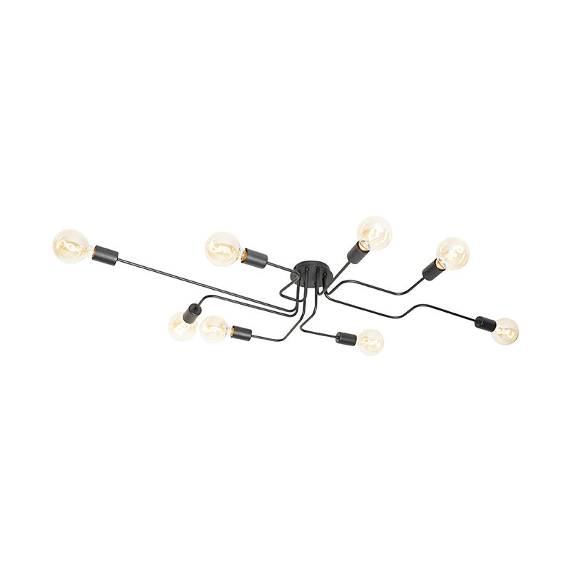 immagine 0 del prodotto lampada da soffitto facile design acciaio nero oblungo max. 8 x watt qazqa
