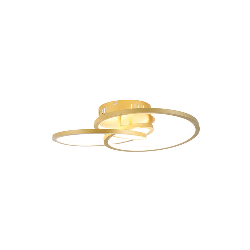 immagine 0 del prodotto lampada da soffitto rowin design alluminio,plastico,acciaio oro ottone tondo non sostituibile led max. 1 x 40 watt qazqa