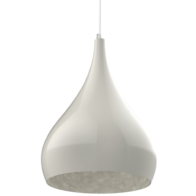 immagine 0 del prodotto calice sospensione, 1x e27, max 42w, metallo, bianco lucido, d.20cm lumicom