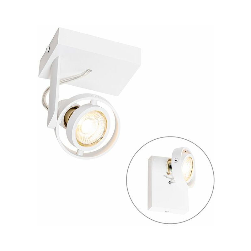 immagine 0 del prodotto faretto master moderno alluminio bianco quadrato max. 1 x watt qazqa