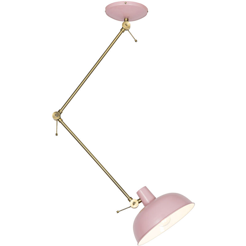 immagine 0 del prodotto lampada da soffitto milou retr acciaio rosa bronzo oblungo max. 1 x watt qazqa