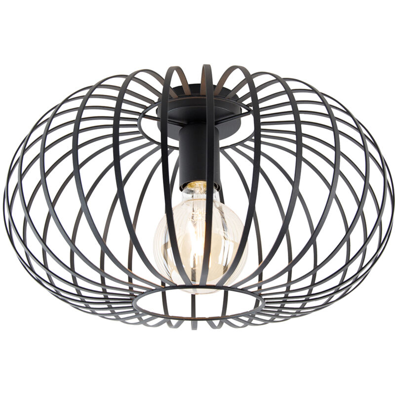 immagine 0 del prodotto lampada da soffitto johanna design acciaio nero tondo e27 max. 1 x 4.9 watt qazqa