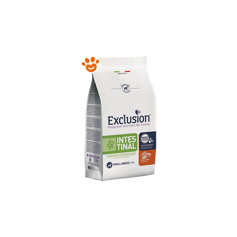 foto del prodotto dog intestinal adult small breed maiale e riso dog intestinal adult small breed maiale e riso sacco da 800 gr exclusion