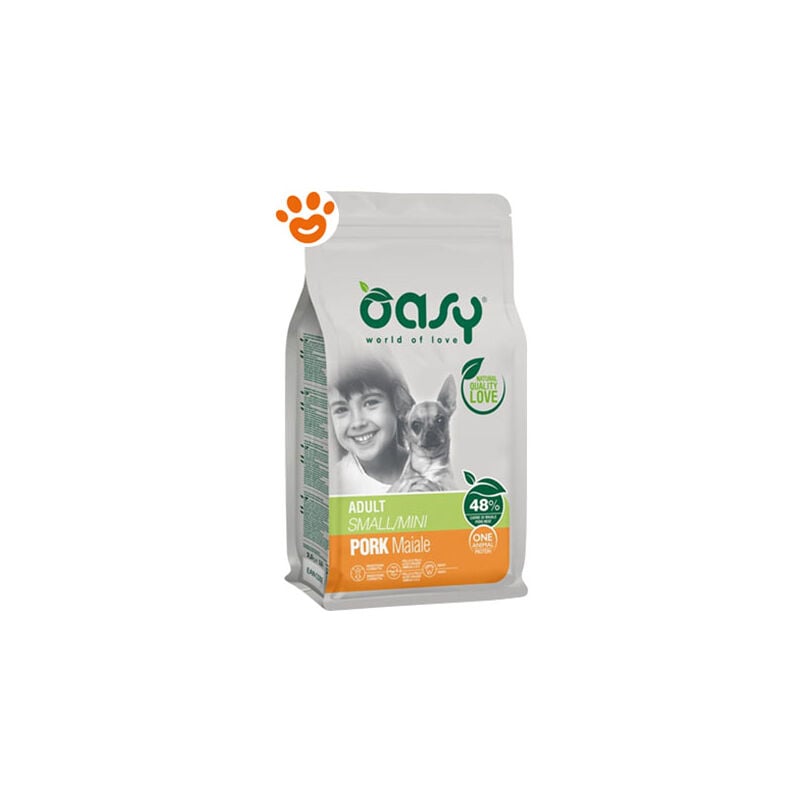 foto del prodotto oasy dog adult small mini monoproteico maiale oasy dog adult small mini monoproteico maiale sacco da 2,5 kg