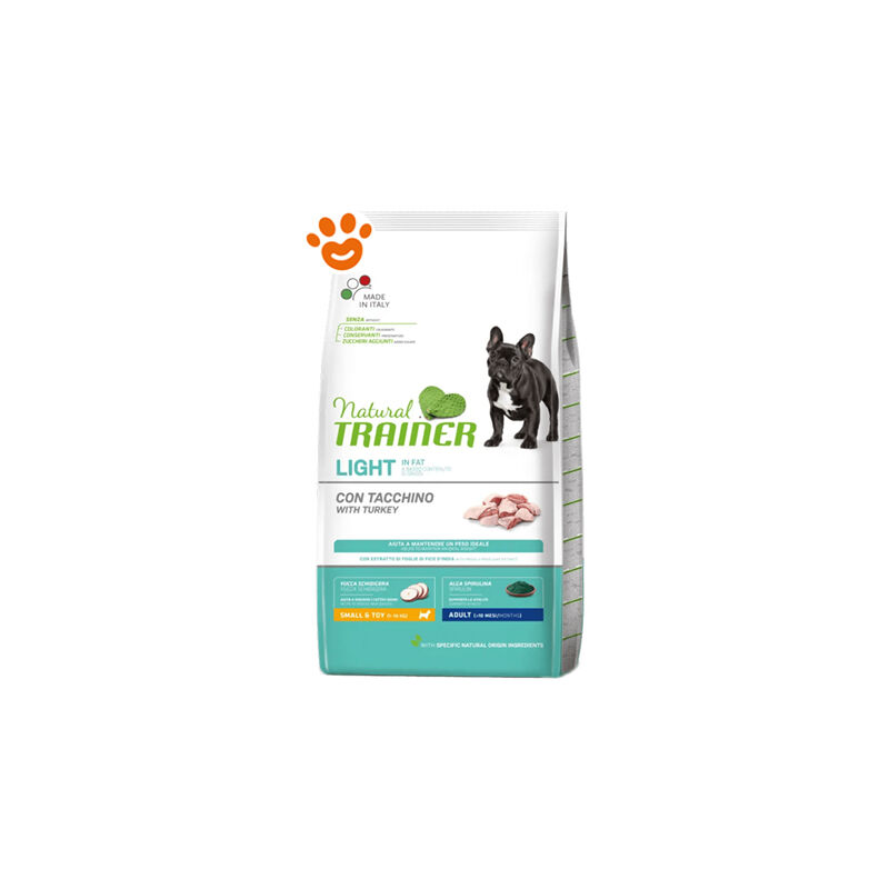 foto del prodotto natural dog light adult small toy tacchino natural dog light adult small toy tacchino sacco da 7 kg trainer