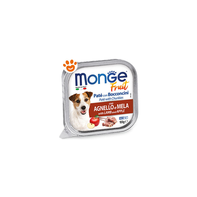 foto del prodotto monge dog fruit adult agnello e mela monge dog fruit adult agnello e mela vaschetta da 100 gr
