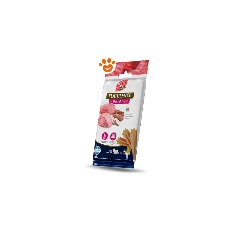 foto del prodotto farmina dog snack dental treat n d quinoa flatulence mini farmina dog snack dental treat n d quinoa flatulence mini confezione da 60 gr