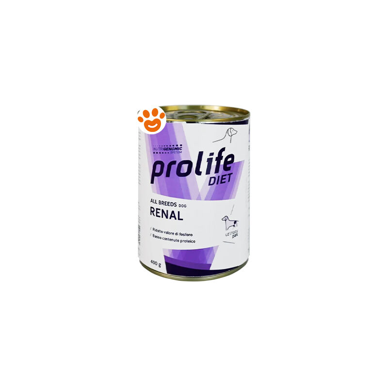 foto del prodotto dog diet renal all breeds dog diet renal all breeds lattina da 400 gr prolife