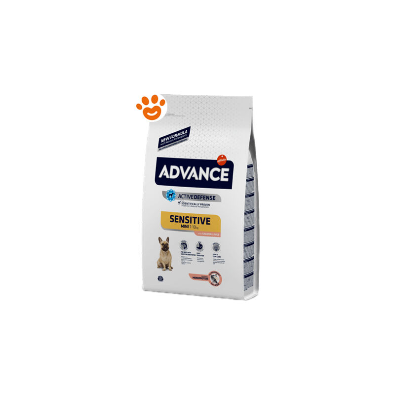 foto del prodotto advance dog sensitive adult mini salmone e riso advance dog sensitive adult mini salmone e riso sacco da 1,5 kg