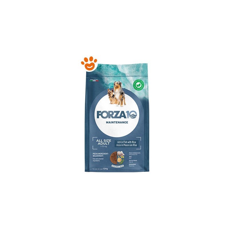 foto del prodotto dog maintenance all size adult pesce e riso dog maintenance all size adult pesce e riso sacco da 2 kg forza10