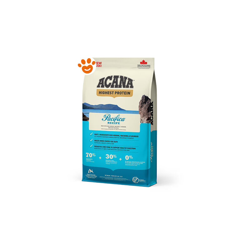 foto del prodotto dog all breeds highest protein pacifica dog all breeds highest protein pacifica sacco da 2 kg acana
